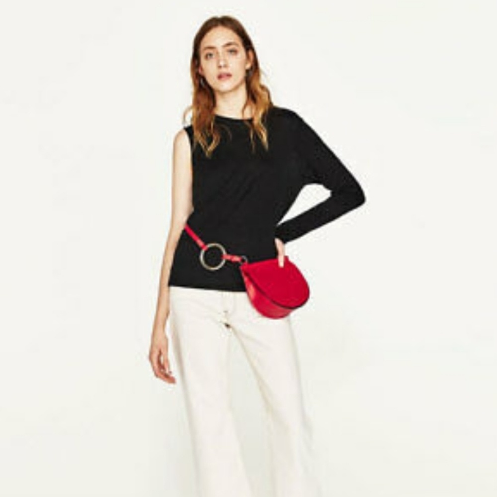 NWT Zara One Sleeve Top